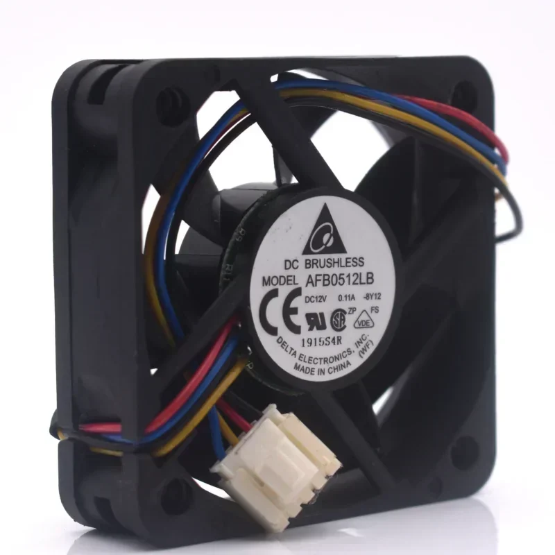 Delta AFB0512LB 50x50x15 mm 12V DC 0.11A 3500RPM 1.32W PWM Ultra-quiet Chassis 5cm Small Axial Fan Delta AFB0512LB 50x50x15 mm 12V DC 0.11A 3500RPM 1.32W PWM Ultra-quiet Chassis 5cm Small Axial Fan