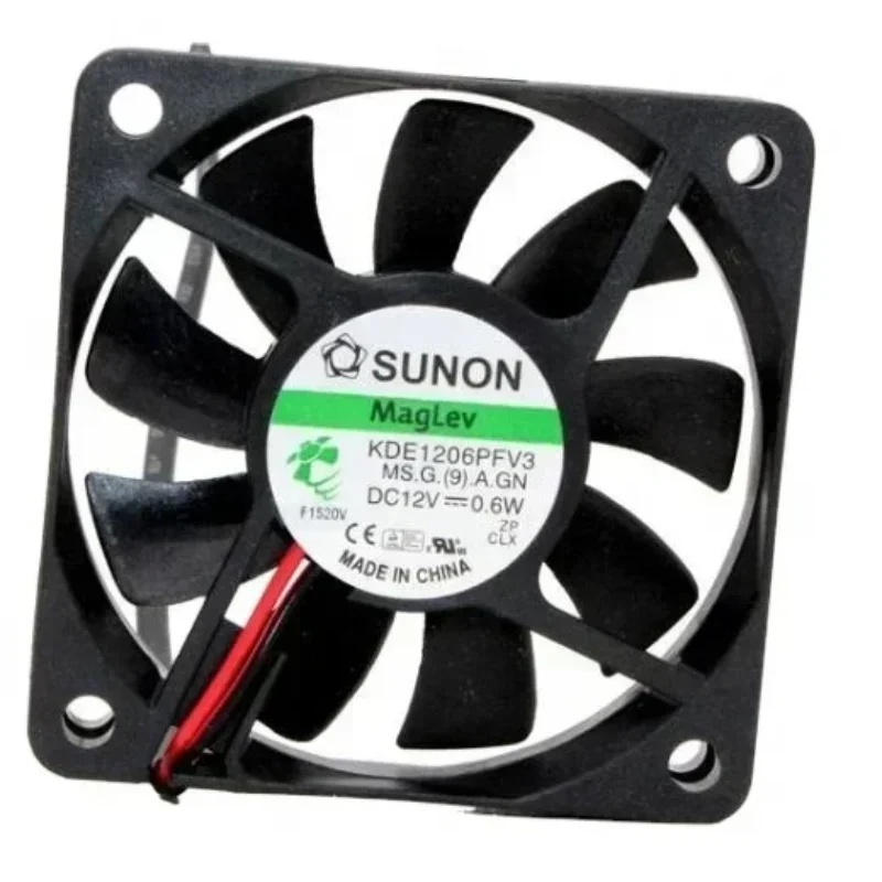 SUNON KDE1206PFV3 60x60x10mm 12V AC 0.6W 0.05A 3100RPM 6010 6cm Magnetic Suspension Ultra-thin Silent Axial Fan