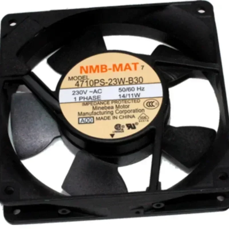 NMB 4710PS-23W-B30 220V AC 12cm 119x119x25mm Axial Fan 14/11W 0.08A 63.5CFM Metal Roof Customizable OEM NMB 4710PS-23W-B30 220V AC 12cm 119x119x25mm Axial Fan 14/11W 0.08A 63.5CFM Metal Roof Customizable OEM