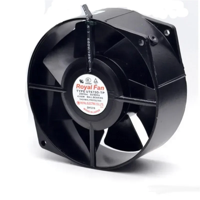 ROYAL Fan UT675D-TP 172x150x55mm 200V AC 30/0.28A 43W 2750RPM 2wires Axial Server Fan ROYAL Fan UT675D-TP 172x150x55mm 200V AC 30/0.28A 43W 2750RPM 2wires Axial Server Fan