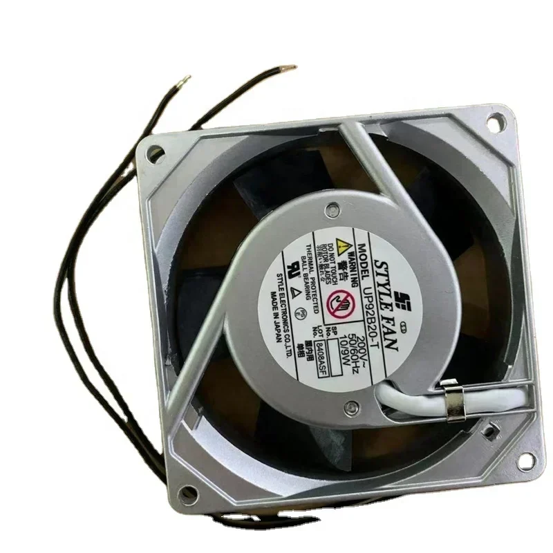 STYLE FAN UP92B20-T 200V AC 10/9W 92x92x25mm 9225 2550RPM 2-Wire Aluminum Frame Axial Fan STYLE FAN UP92B20-T 200V AC 10/9W 92x92x25mm 9225 2550RPM 2-Wire Aluminum Frame Axial Fan