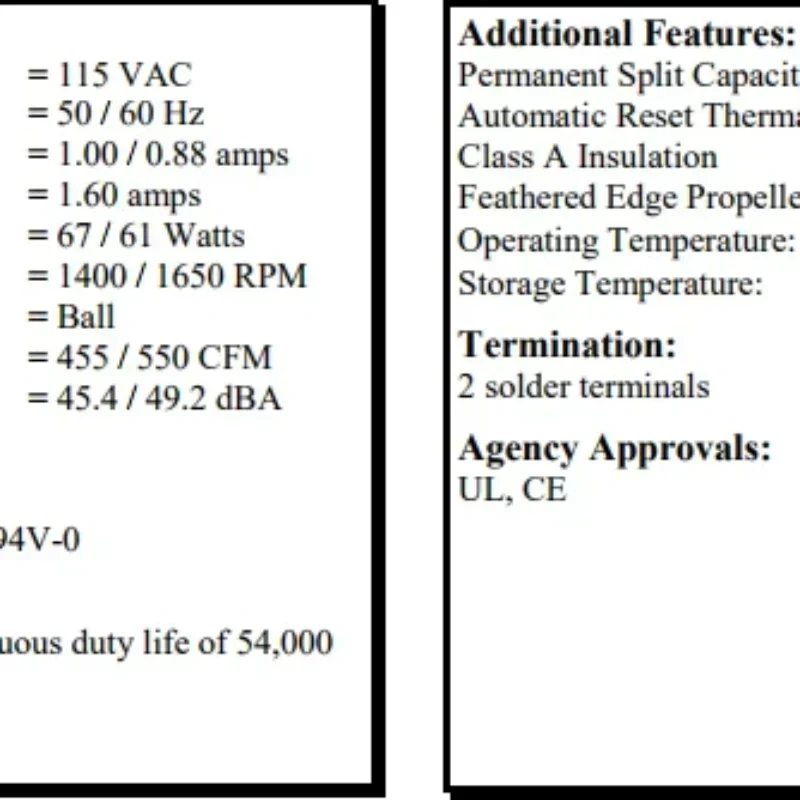 Comair Rotron CLE2T2 Caravel 115V AC 254x89mm 25489 67W 1400rpm 1.0A 455CFM Axial Fan Comair Rotron CLE2T2 Caravel 115V AC 254x89mm 25489 67W 1400rpm 1.0A 455CFM Axial Fan