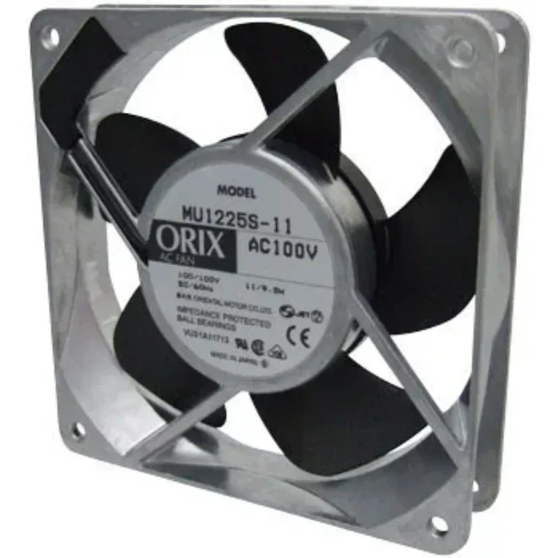 Oriental ORIx MU1225S-11 100 V AC 11/9.5W 2500rpm 0.15A 120x120x25mm 12025 12cm Aluminum Frame Axial Fan Oriental ORIx MU1225S-11 100 V AC 11/9.5W 2500rpm 0.15A 120x120x25mm 12025 12cm Aluminum Frame Axial Fan