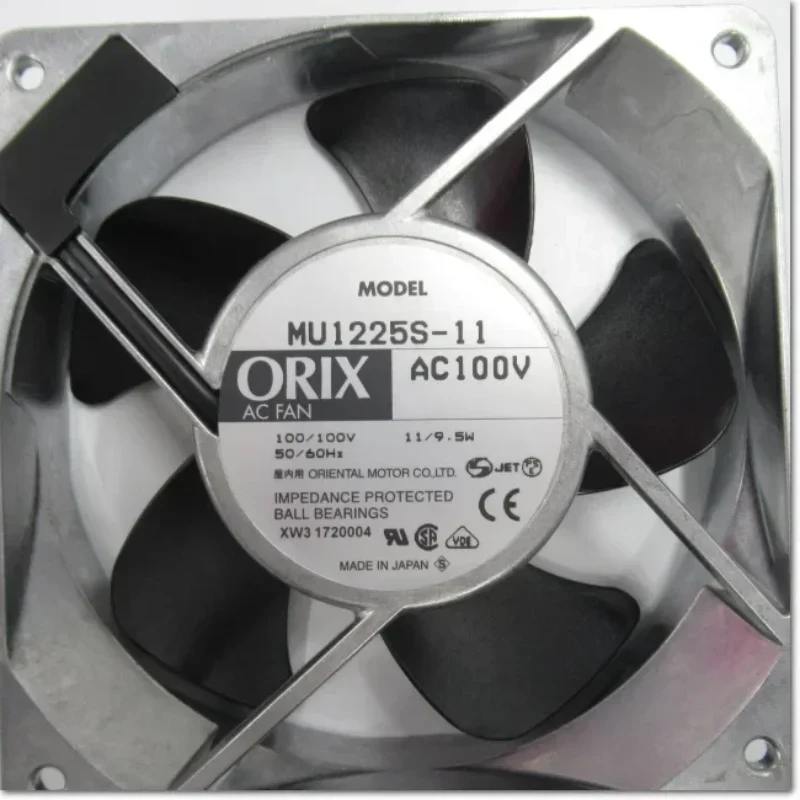 Oriental ORIx MU1225S-11 100 V AC 11/9.5W 2500rpm 0.15A 120x120x25mm 12025 12cm Aluminum Frame Axial Fan