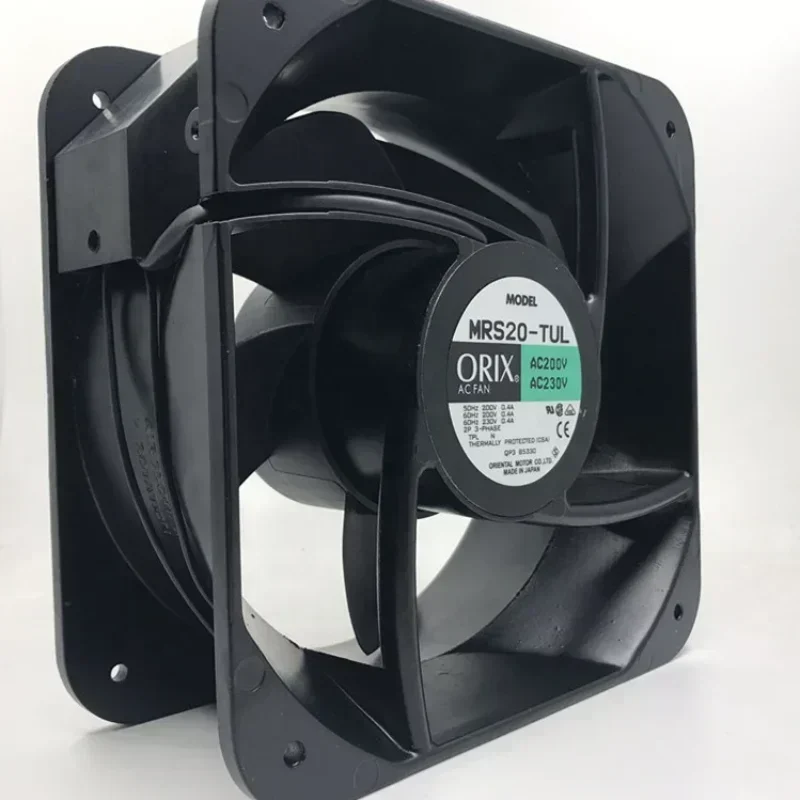 ORIx MRS20-TUL 200/230V AC 3350RPM 471CFM 200x200x90mm 20cm 20090 75/95W Mechanical Axial Fan Single-Phase ORIx MRS20-TUL 200/230V AC 3350RPM 471CFM 200x200x90mm 20cm 20090 75/95W Mechanical Axial Fan Single-Phase