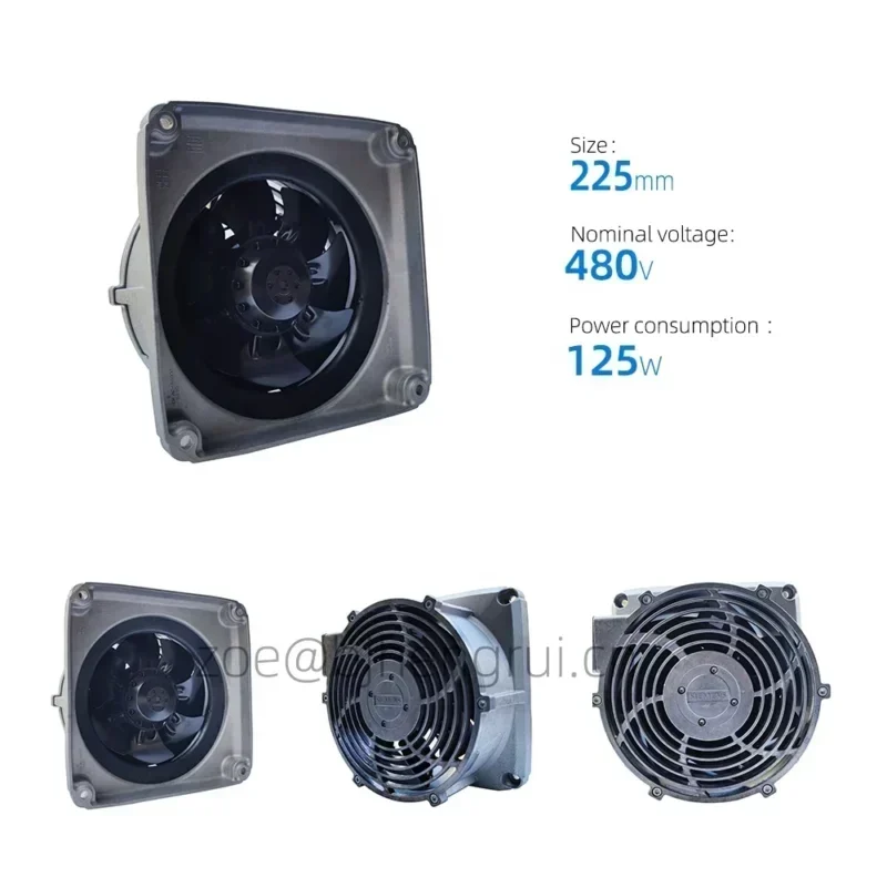 Ebmpapst W2D225-EB14-14 225mm 400V AC 80W 0.21A 2630RPM 3070RPM IP55 Siemens Spindle Motor Fan Ebmpapst W2D225-EB14-14 225mm 400V AC 80W 0.21A 2630RPM 3070RPM IP55 Siemens Spindle Motor Fan