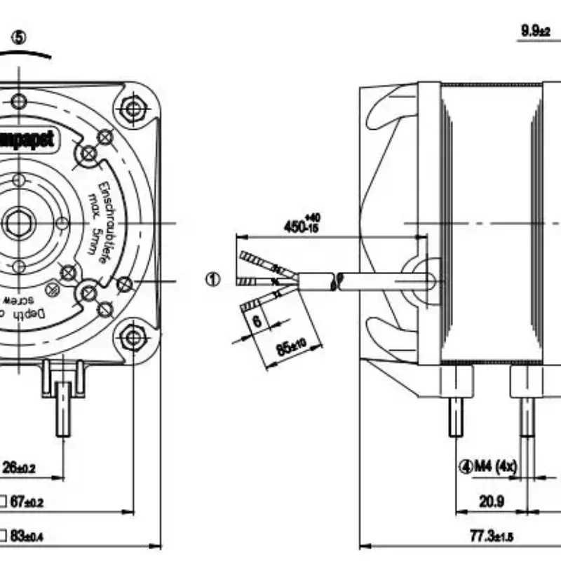 ebmpapst M4Q045-DA01-01 230V AC 70/18W 0.48/0.42A 1300/1550RPM Refrigeration Equipment Motor Fan M4Q045-DA01-01/A25 ebmpapst M4Q045-DA01-01 230V AC 70/18W 0.48/0.42A 1300/1550RPM Refrigeration Equipment Motor Fan M4Q045-DA01-01/A25