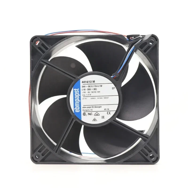 ebmpapst 4414/12M 12038 120x120x38mm 12cm DC 24V 4.1W Axial Fan 4414/2HHP 4414/2N-522 ebmpapst 4414/12M 12038 120x120x38mm 12cm DC 24V 4.1W Axial Fan 4414/2HHP 4414/2N-522