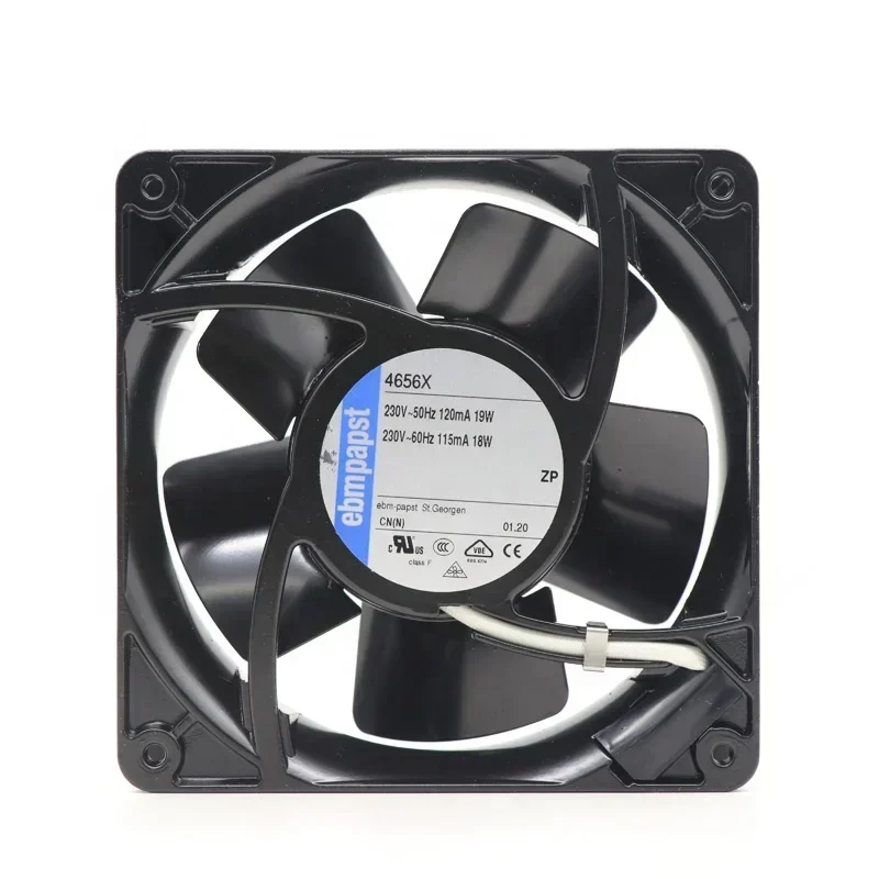 Ebmpapst 4656x 12038 120x120x38mm 230V AC 18W 12cm 160m3/h 2650RPM Square Axial Fan