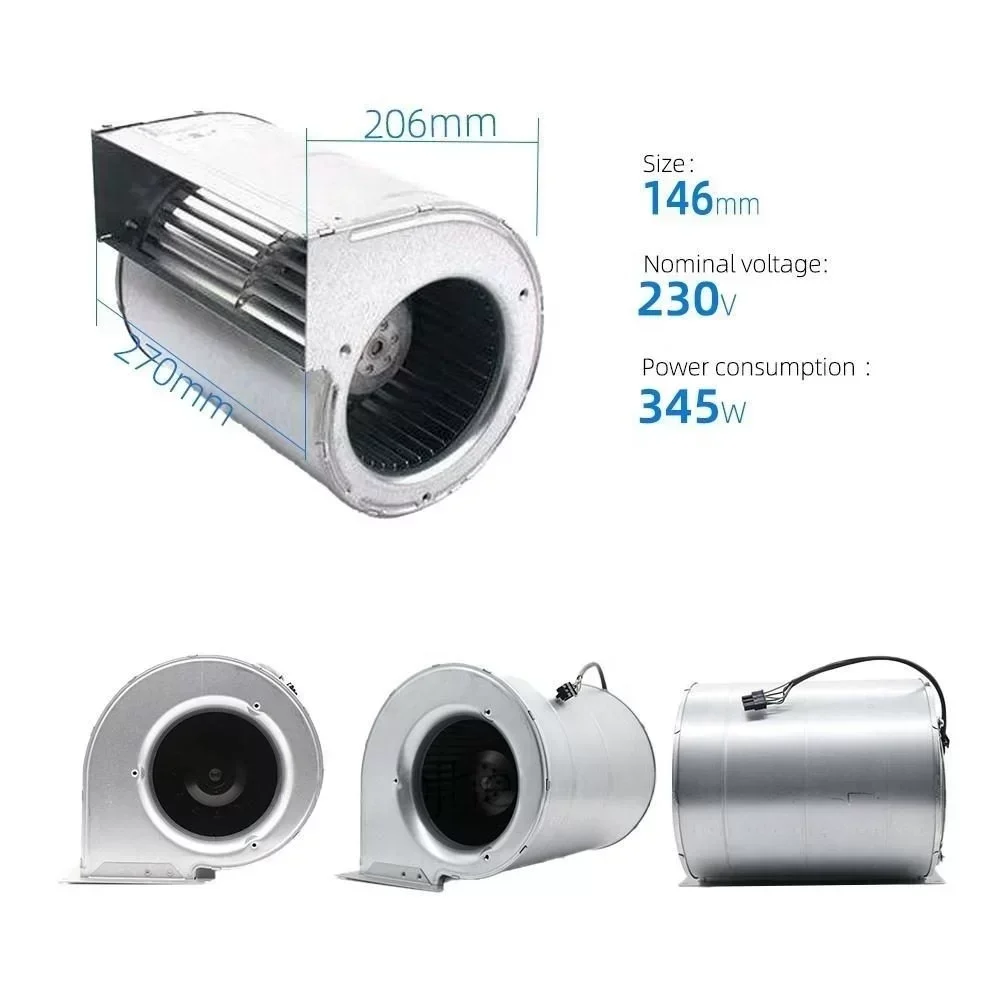 ebmpapst D2D146-AA28-28 AC Centrifugal Fan 146mm 230V 345W 2050RPM Hybrid Bearing Stainless Steel Dual Intake Blower ABB ebmpapst D2D146-AA28-28 AC Centrifugal Fan 146mm 230V 345W 2050RPM Hybrid Bearing Stainless Steel Dual Intake Blower ABB