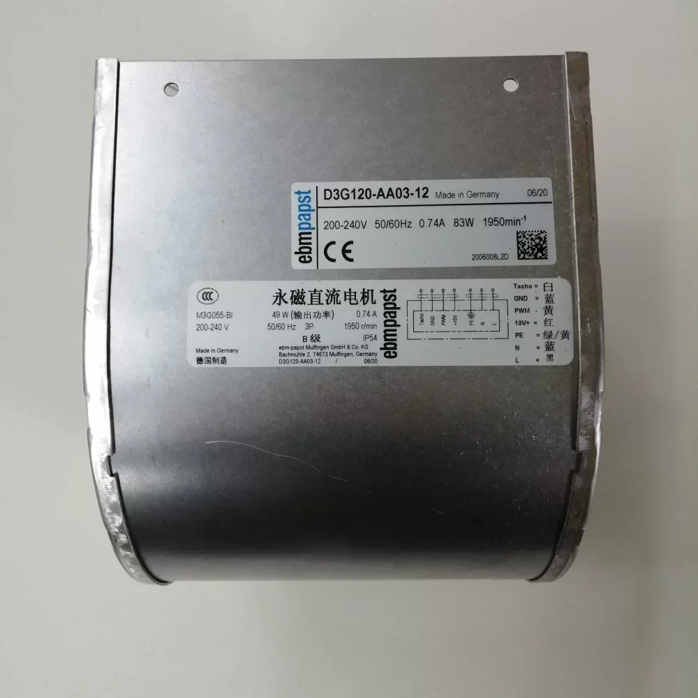 D3G120-AA03-12 ebmpapst Centrifugal Fan ebmpapst Type:D3G120-AA03-12380V DC 200V 83W D3G120-AA03-12 ebmpapst Centrifugal Fan ebmpapst Type:D3G120-AA03-12380V DC 200V 83W
