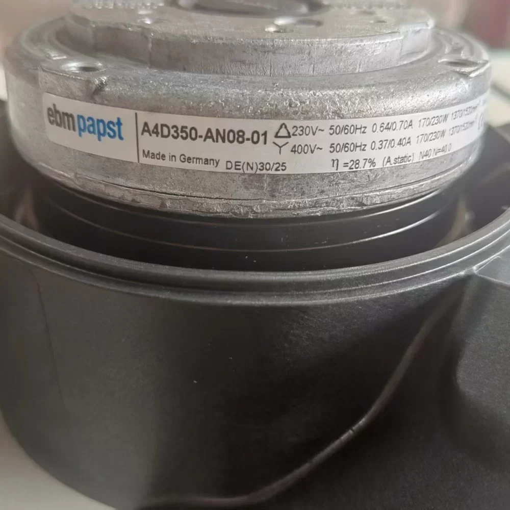 ebmpapst A4D350-AN08-01 Industrial Fan 230V 1370RPM 170W 2105m³/h Air Conditioning Fan Electric AC Axial Fan ebmpapst A4D350-AN08-01 Industrial Fan 230V 1370RPM 170W 2105m³/h Air Conditioning Fan Electric AC Axial Fan