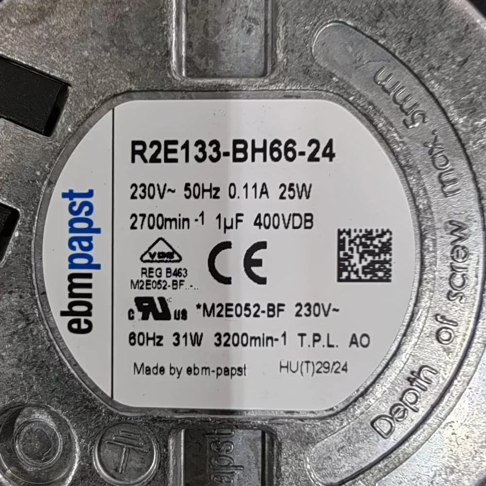 R2E133-BH66-24 ebmpapst Centrifugal Fan ebmpapst Type:R2E133-BH66-24 230V 133 mm R2E133-BH66-24 ebmpapst Centrifugal Fan ebmpapst Type:R2E133-BH66-24 230V 133 mm
