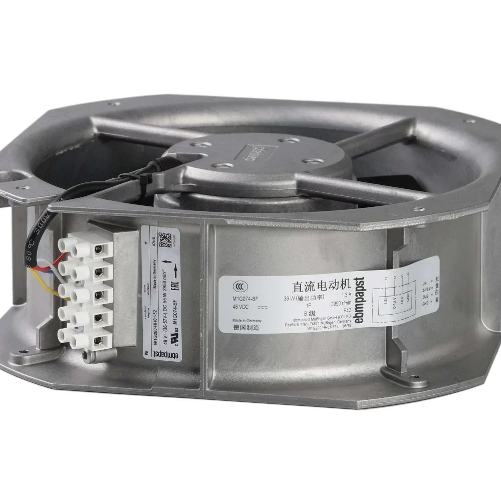 ebmpapst W2E200-HH38-06 Free Standing Mounting Axial Compact Fan Stainless Steel AC Electric Construction ebmpapst W2E200-HH38-06 Free Standing Mounting Axial Compact Fan Stainless Steel AC Electric Construction