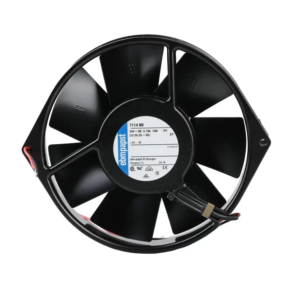 7114NH ebmpapst Fan DC Axial Compact Fan ebmpapst TYPE:7114NH DC 24V 150x150x38mm 7114NH ebmpapst Fan DC Axial Compact Fan ebmpapst TYPE:7114NH DC 24V 150x150x38mm