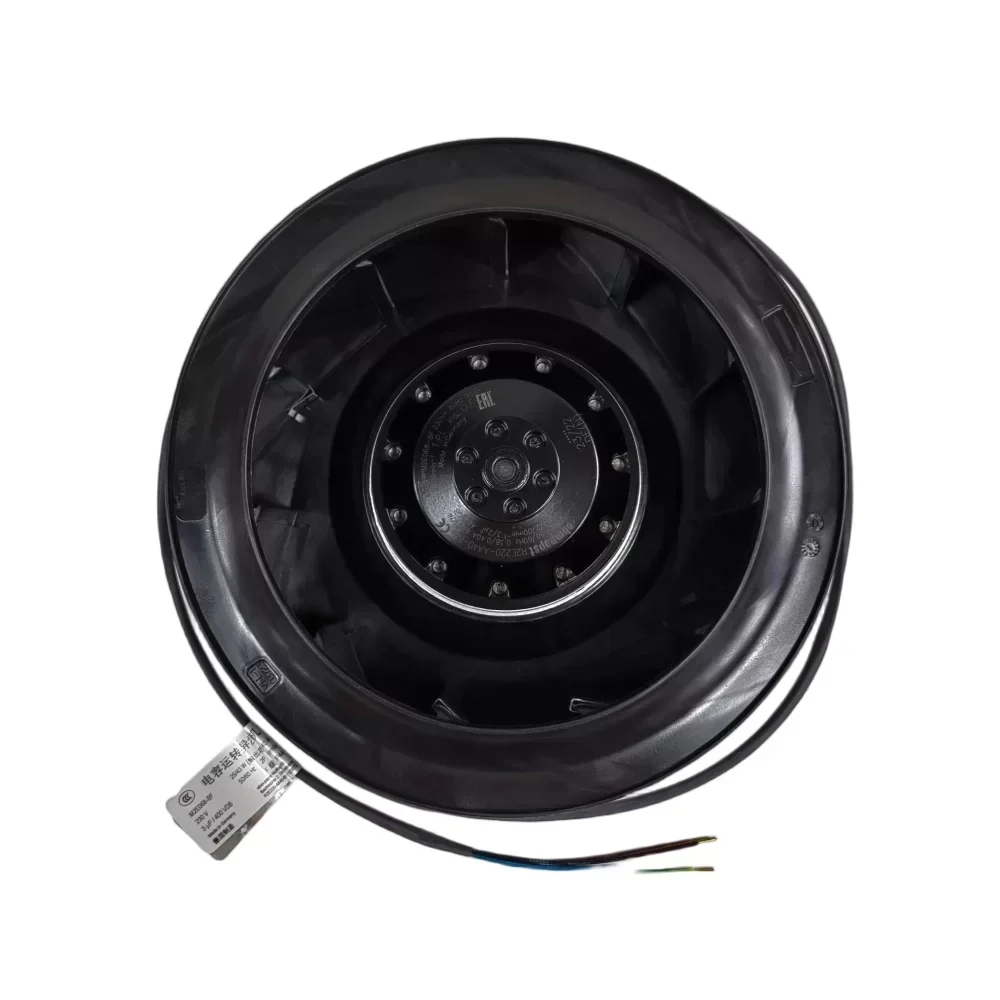 ebmpapst R2E220-AA40-B8 AC 220mm Centrifugal Industrial Fan Plastic 230V 85W 2600RPM 865m³/h Communication 2022 ebmpapst R2E220-AA40-B8 AC 220mm Centrifugal Industrial Fan Plastic 230V 85W 2600RPM 865m³/h Communication 2022