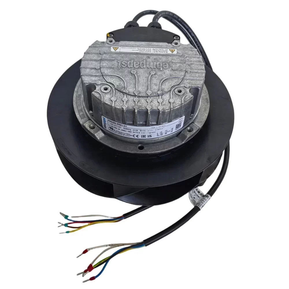 ebmpapst R3G250-RR01-H1 250mm EC Centrifugal Blowers 3740RPM 500W 1355m³/h Plastic Blades Fan 230V Free Standing ebmpapst R3G250-RR01-H1 250mm EC Centrifugal Blowers 3740RPM 500W 1355m³/h Plastic Blades Fan 230V Free Standing