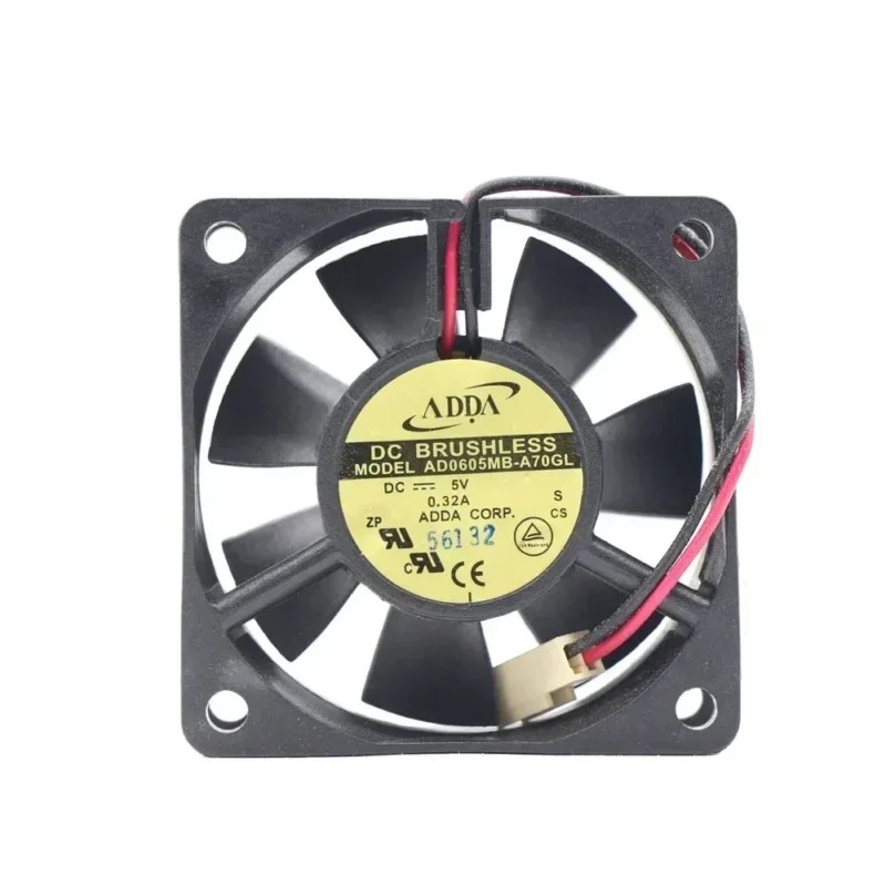ADDA AD0605MB-A70GL 6025 6CM 60x60x25mm 5V DC 0.32A 3500RPM 850mW 26dBA Axial Fan