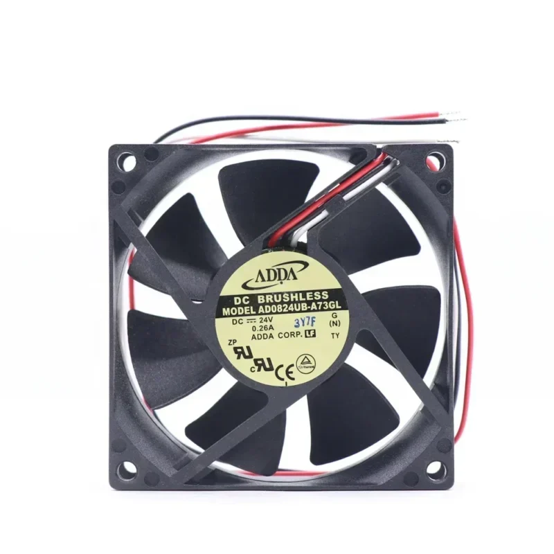 ADDA AD0824UB-A73GL 8025 80x80x25mm 24V DC 0.26A 3900RPM 6.24W 3 Wires Medical Dedicated Axial Fan