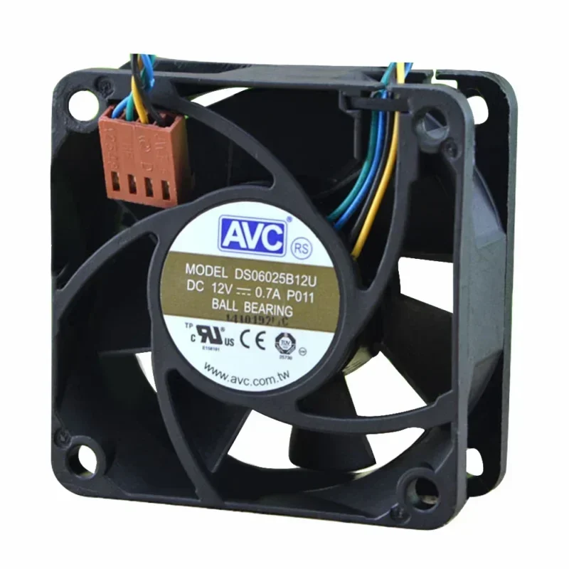 AVC DS06025B12U 12V DC 8.4W 60x60x25mm 6025 6cm 0.7A 25.2CFM 5200RPM Chassis Axial Fan