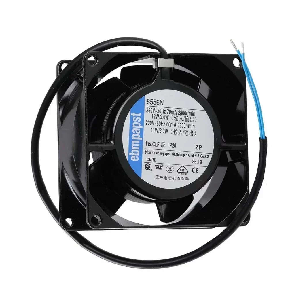 8556N ebmpapst Fan Axial ebmpapst FAN Type:8556N EBM AC FAN 230V 80 x 80 x 38 mm 8556N ebmpapst Fan Axial ebmpapst FAN Type:8556N EBM AC FAN 230V 80 x 80 x 38 mm