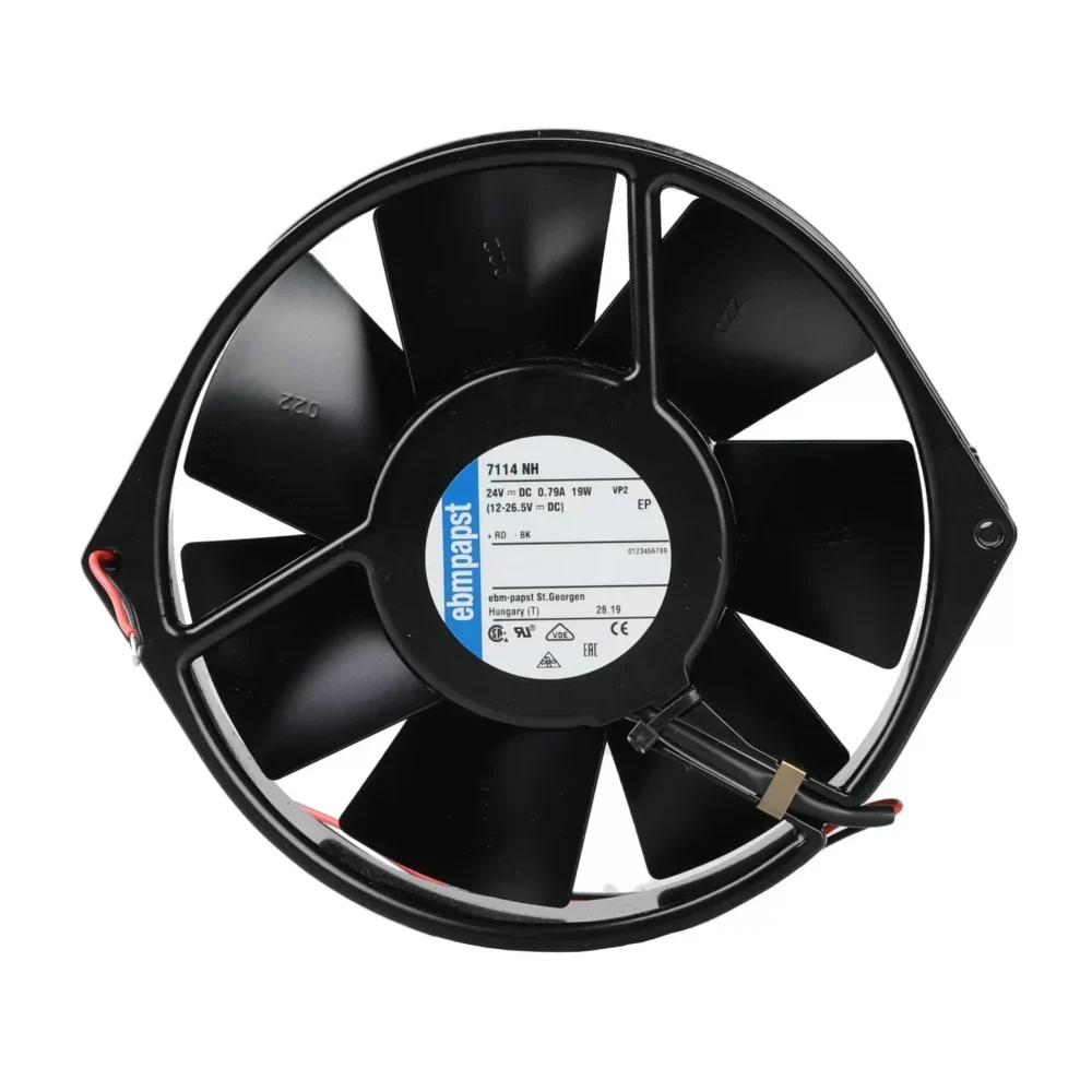 7114NH ebmpapst Fan DC Axial Compact Fan ebmpapst TYPE:7114NH DC 24V 150x150x38mm