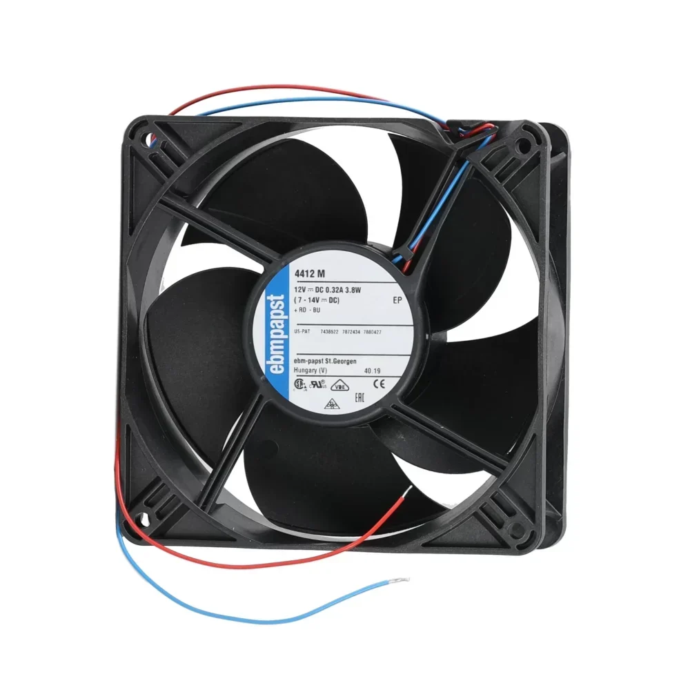 4412M ebmpapst Fan DC Axial Compact Fan ebmpapst TYPE: 4412M DC 12V 119x119x38mm