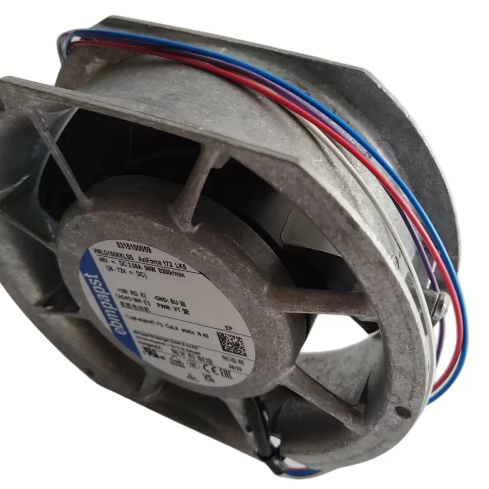 ebmpapst AF172-00059 150MM DC Axial Fan VWLG150KKLSS 8315100059 Ventilation Fan 48V 98W 8300RPM ebmpapst AF172-00059 150MM DC Axial Fan VWLG150KKLSS 8315100059 Ventilation Fan 48V 98W 8300RPM