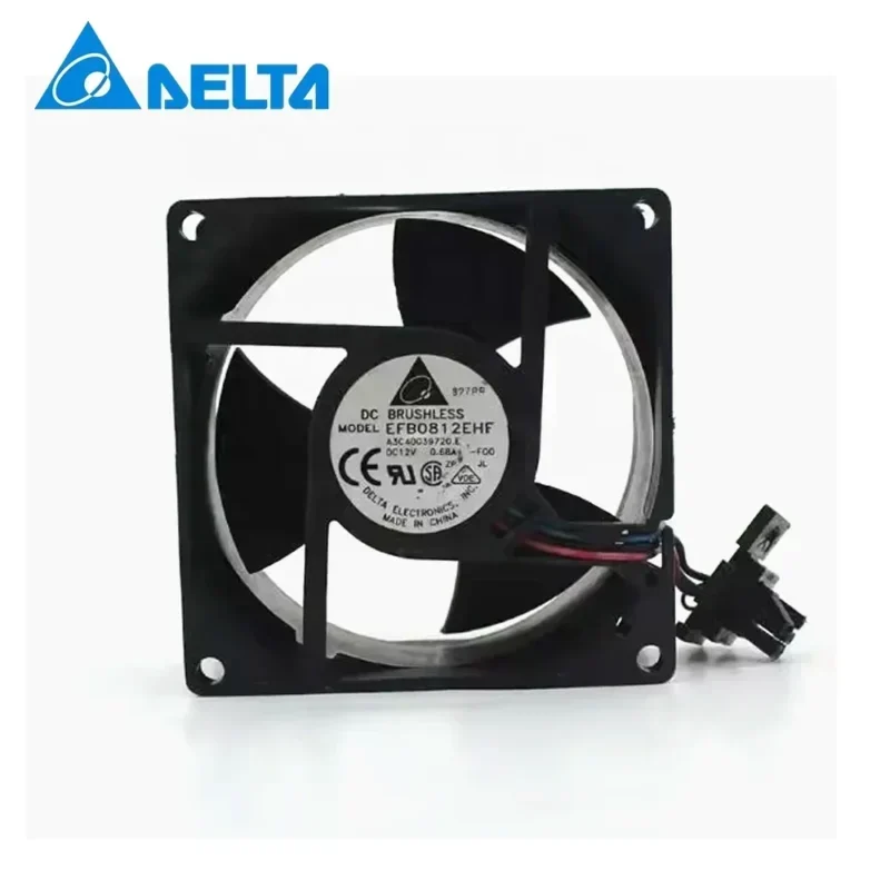 Delta 8032 EFB0812EHF 12V DC 0.68A 80x80x32mm 4100rpm Double Power Supply Server Axial Fan
