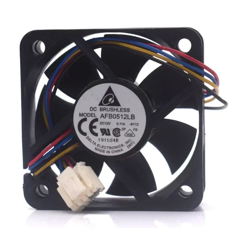 Delta AFB0512LB 50x50x15 mm 12V DC 0.11A 3500RPM 1.32W PWM Ultra-quiet Chassis 5cm Small Axial Fan