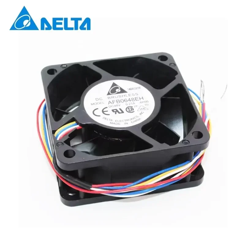 Delta AFB0648EH 60x60x25mm 48V DC 0.21A 6CM 10.08W 38.35CFM 6800RPM Chassis Mini Axial Fan