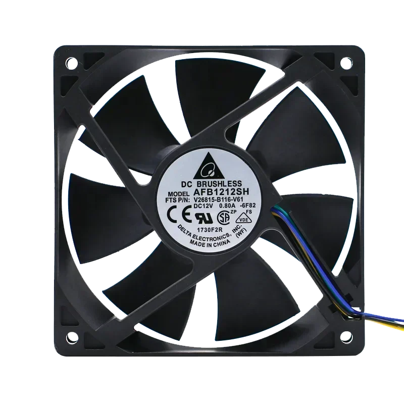 Delta AFB1212SH 12V DC 0.80A 120x120x25 mm 12025 12cm 113CFM 3400RPM PWM Axial Fan