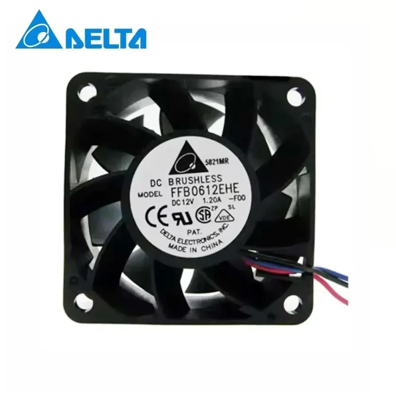 Delta FFB0612EHE-S90S 12V DC 1.2A 14.4W 6038 60x60x38mm 6cm Heat Dissipating Server High Volume Small Fan