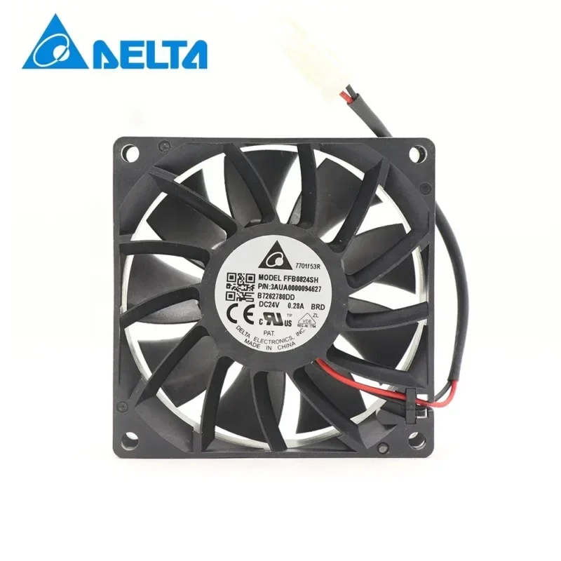 Delta FFB0824SH FFB0824SH-BRD 24V DC 0.28A 8cm 8025 80x80x25mm 5.76 W 4500RPM ABB Axial Fan