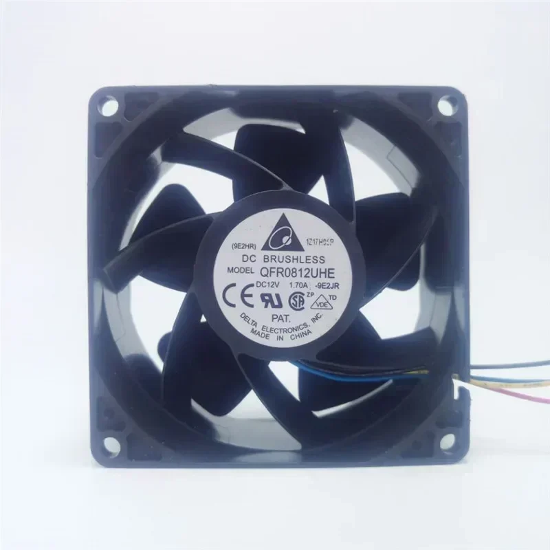 Delta QFR0812UHE 8CM 12V DC 1.70A 9000RPM 105.2CFM 8038 80x80x38mm Locked Rotor Sensor PWM Server Axial Fan