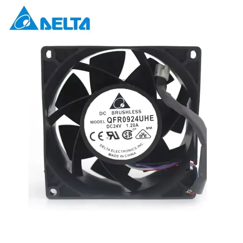 DELTA QFR0924UHE 9038 24V 1.2A 90x90x38mm 5.76W 132CFM 8300RPM Power Axial Fan