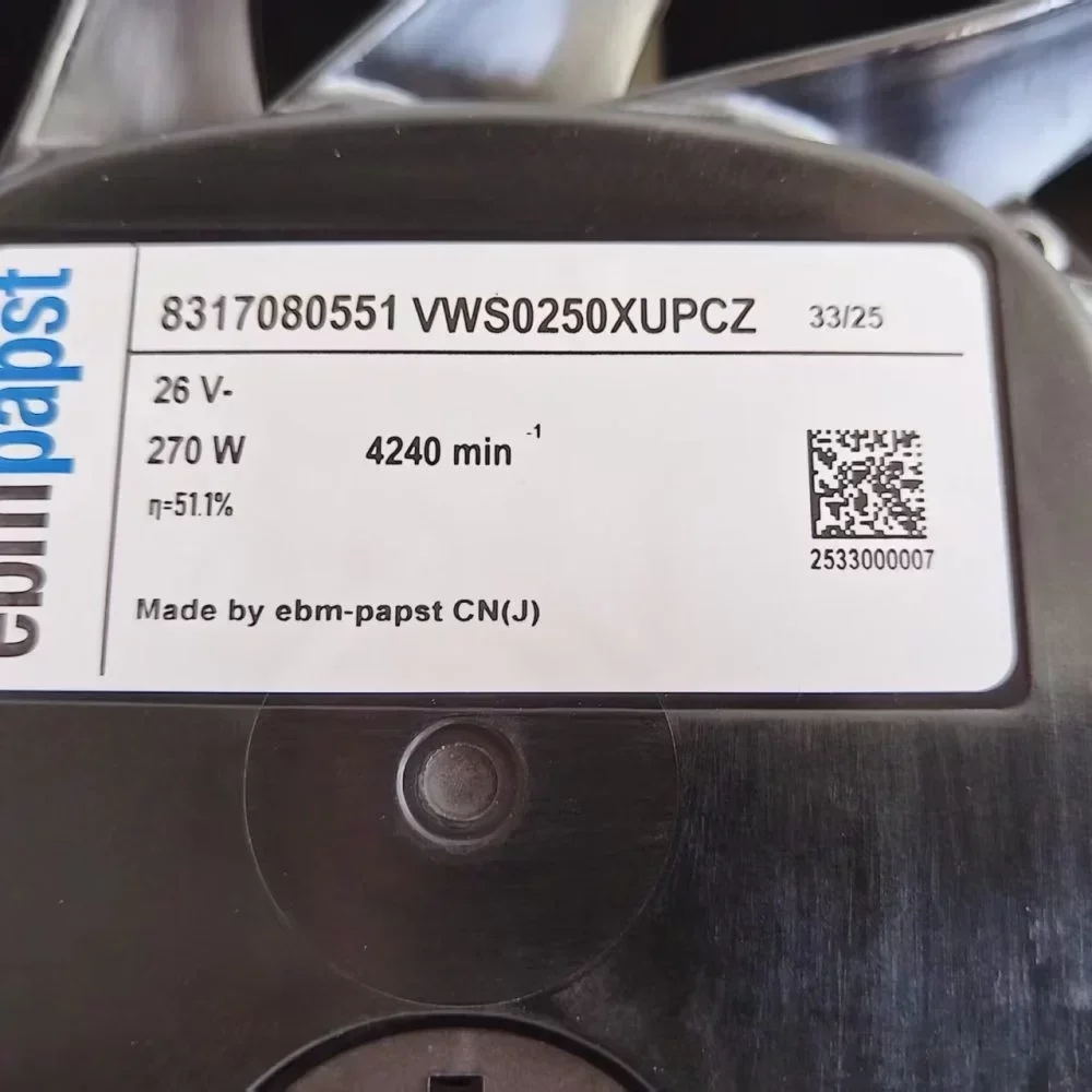 ebmpapst W3G250-8317080551 VWS0250xUPCZ 26V 370W 4240RPM Electric Axial Fan with OEM & ODM Support ebmpapst W3G250-8317080551 VWS0250xUPCZ 26V 370W 4240RPM Electric Axial Fan with OEM & ODM Support