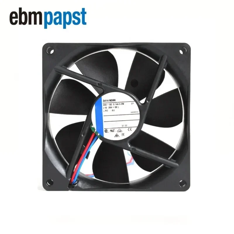 ebmpapst 3414NGHH 92x92 x25mm 9225 24V DC 3.2W 3900RPM 47.6CFM 39dBA High-end Axial Fan