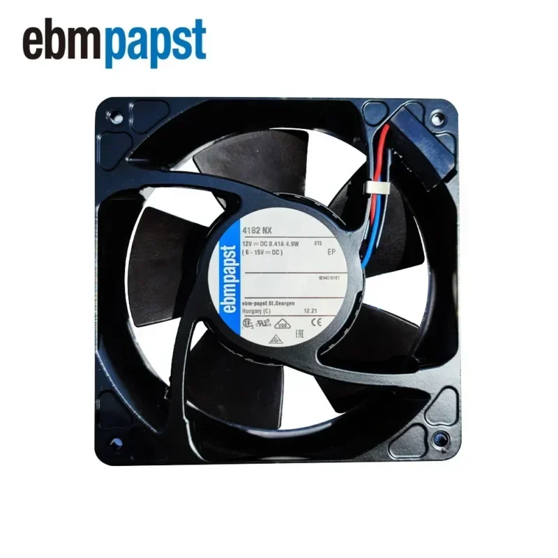ebmpapst 4182Nx 12V DC 5.7A 4.9W 49dBA 3200RPM 106 CFM IP20 Locked Rotor Sensor Axial Fan