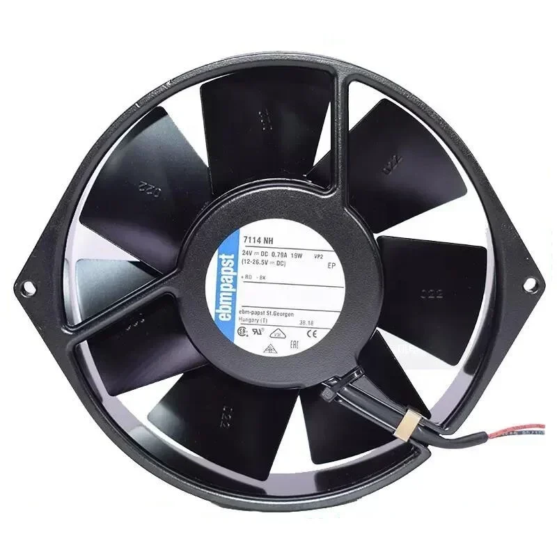 ebmpapst 7114 NH 172x150x38mm 17CM 24V DC 0.79A 19W 3350RPM 3600m3/h Axial Flow ABB Fan for