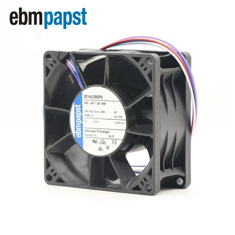 ebmpapst 8214J 8214J/2H3PU 24V 25W 8214J/2H4 DC 12000RPM 112CFM Power Module Axial Fan 8214JH3 8214J-2H3PU 8214J-2H4