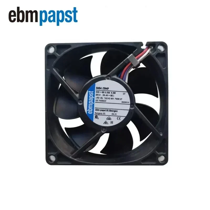 ebmpapst 8454/2H4P 8025 80x80x25mm 8cm 24V DC 70.6CFM 6.1W 50dBA Ventilation Axial Fan