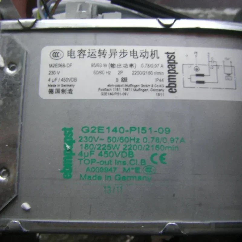 ebmpapst G2E140-PI51-09 RF2C-140/059 K313 SF-2336 230V AC 180W 0.78A Electric Drive with Flange Centrifugal Fan ebmpapst G2E140-PI51-09 RF2C-140/059 K313 SF-2336 230V AC 180W 0.78A Electric Drive with Flange Centrifugal Fan