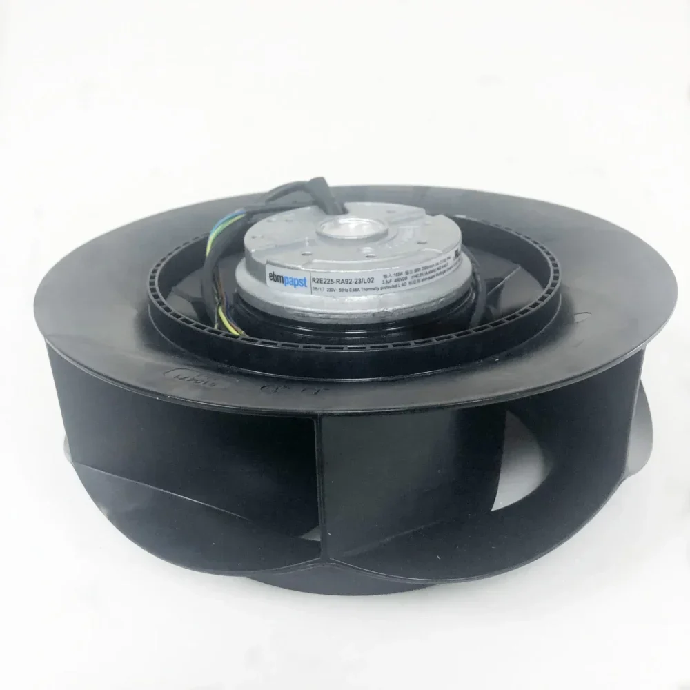 ebmpapst R2E225-RA92-23-L02 Model 230V Centrifugal Fan with Plastic Blades Free Standing Mounting