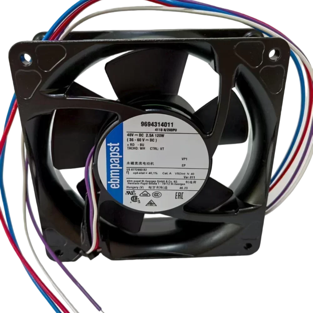 ebmpapst 4118N/2H8PU-011 Brushless DC Axial Fan Applications BLDC Fans 119x119x38MM ebmpapst 4118N/2H8PU-011 Brushless DC Axial Fan Applications BLDC Fans 119x119x38MM