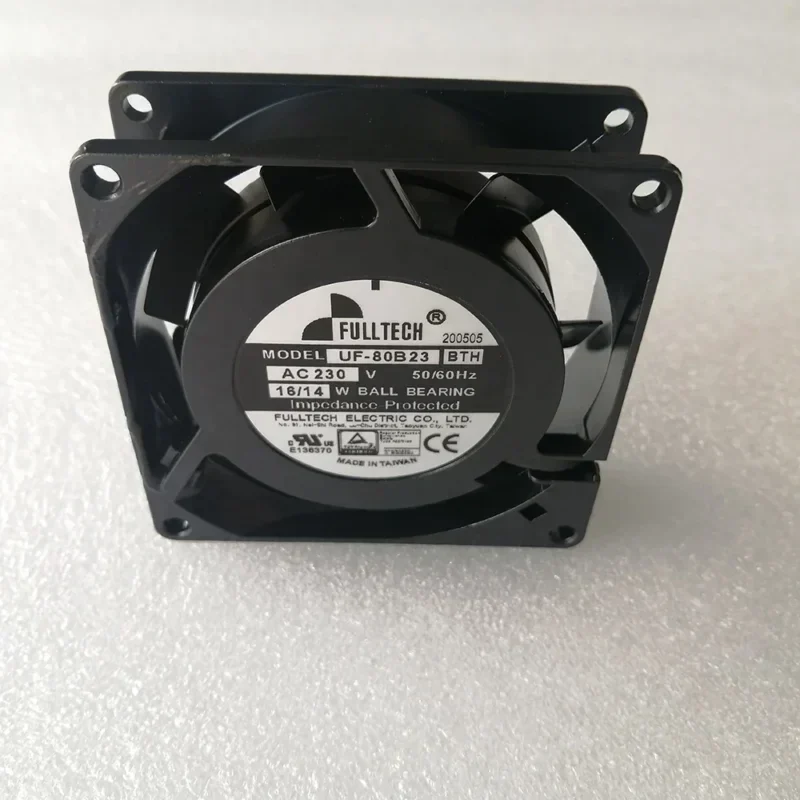 Fulltech UF80B23-BTHR 230V AC 8025 8cm14W 24CFM 80x80x25mm Metal Housing Axial Fan UF-80B23BTH Fulltech UF80B23-BTHR 230V AC 8025 8cm14W 24CFM 80x80x25mm Metal Housing Axial Fan UF-80B23BTH