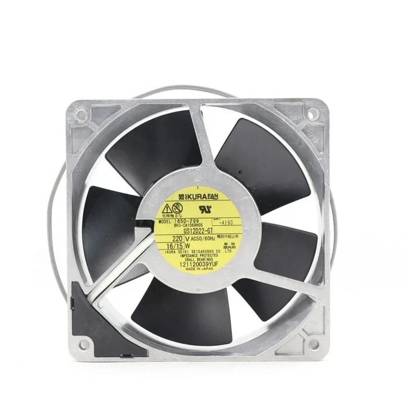 IKURA US12D22-GT 12038 220V 120x120x38mm16/15W Aluminum Frame Iron Leaf Resistant Axial Fan