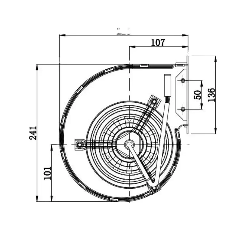 K-AC160-D380 400V AC 708w Centrifugal Fan for ABB Blower Unit