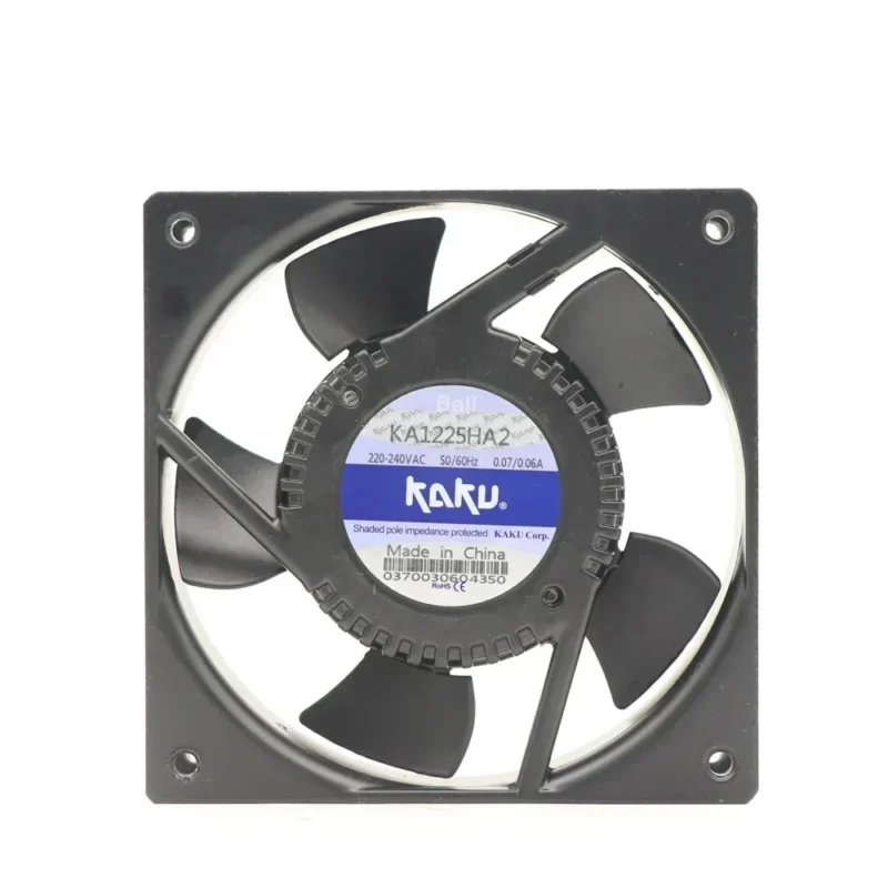 KAKU KA1225HA2 220-240V AC 0.06/0.07A 12/11W 2100/2200RPM 65/71CFM Axial Fan KA1225HA2-B