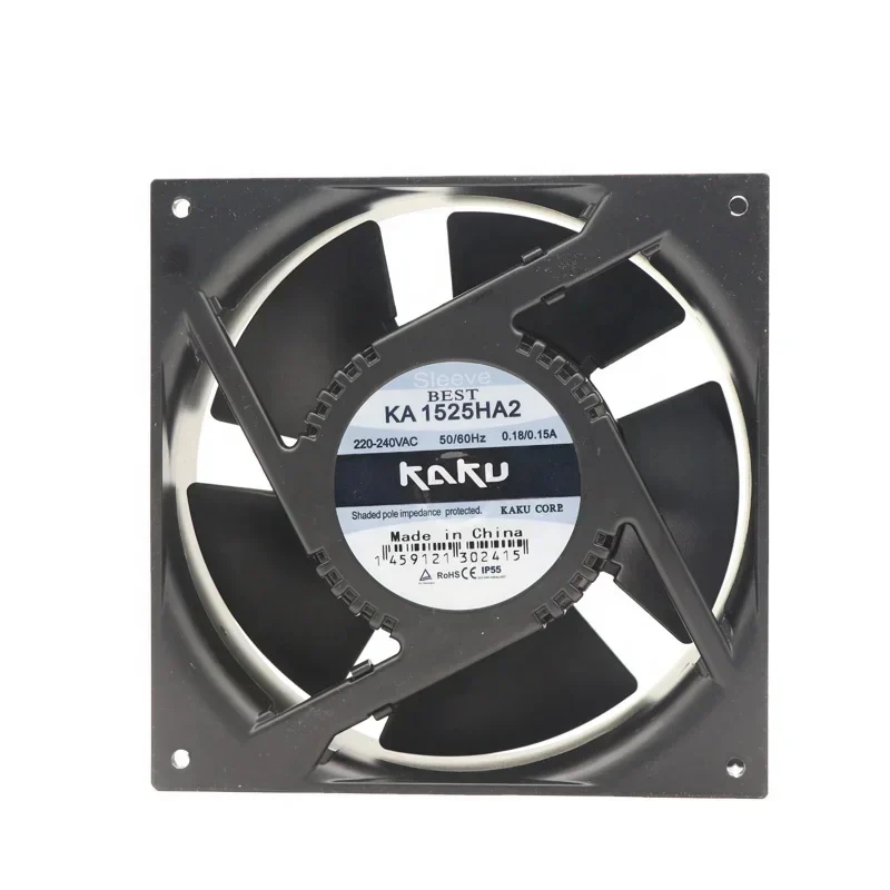 KAKU KA1525HA2 220-240VAC 150x150x51mm 0.2/0.17A 30/28W 2700/3100RPM 180/210CFM Refrigeration Axial Fan